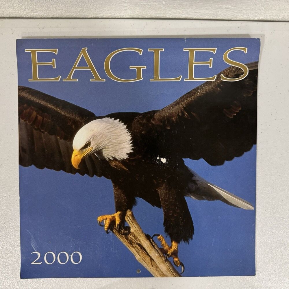 Eagles 2000 Wall Calendar Bald Eagle Nature Wildlife Birds Vintage